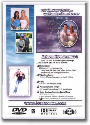 Wedding DVD Back Cover