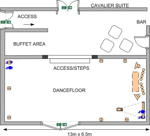 Plan View of the Cavalier Suite