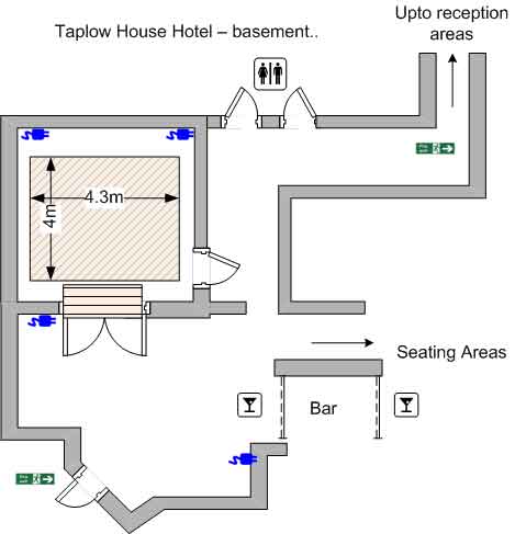 Basement Areas at Taplow House Hotel