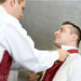 Groom getting ready...